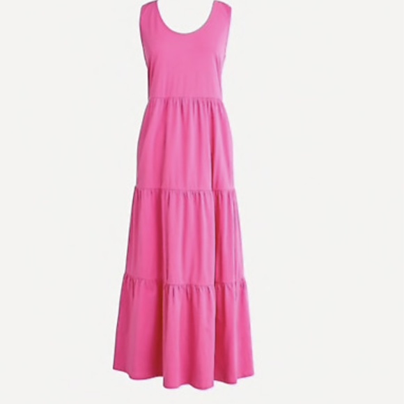 J. Crew Dresses & Skirts - BNWOT! J. Crew Bright Pink Tiered Maxi Dress, Size Large